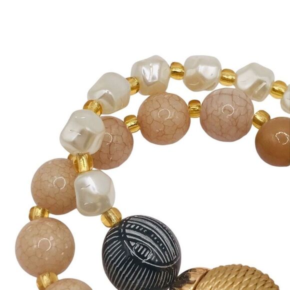 Talbots Pink Safari Stretch Bracelet Set - Picture 4 of 11